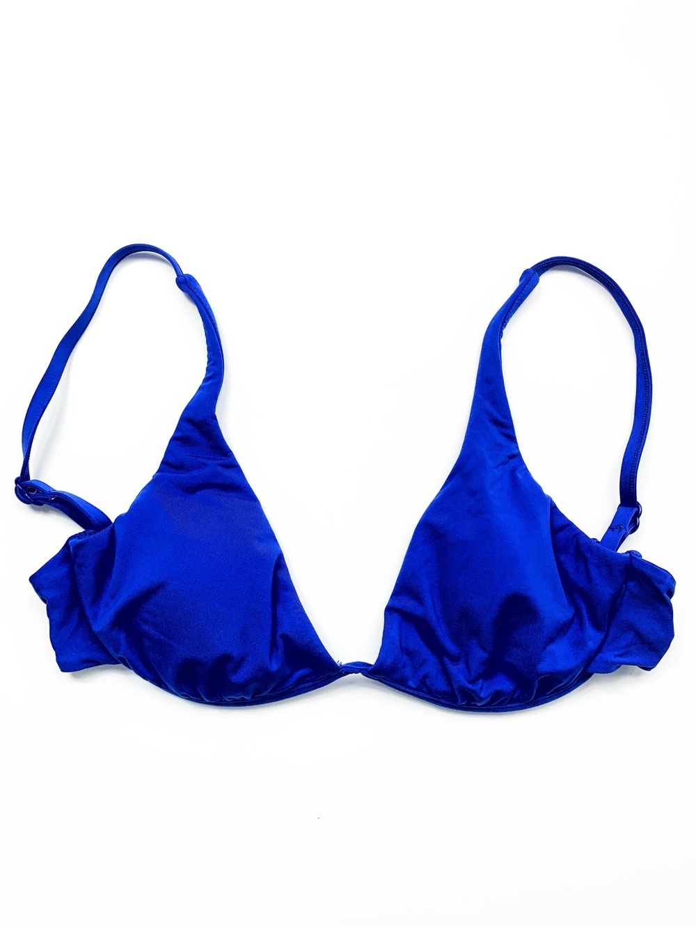 Seafolly Royal Blue Women's Triangle Tie Back Underwire Bikini Top USA 4 NWT